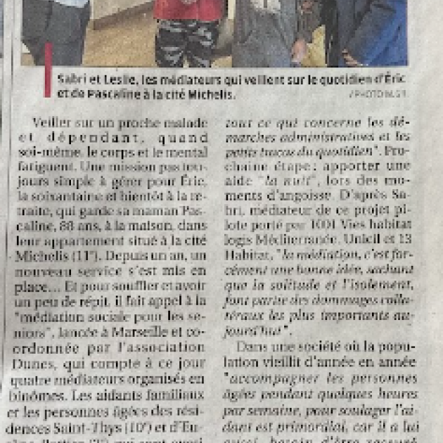 Premier anniversaire pour la médiation sociale vers les séniors